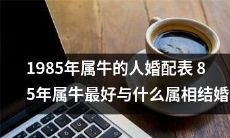 1985年出生属牛的人的最佳婚配指南：85年属牛的人应该选择什么属相的伴侣？