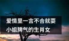 哪些生肖女在恋爱中常常一言不合就耍小姐脾气？