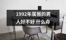 1992年生肖属猴男性的命运如何,是否好运连连?
