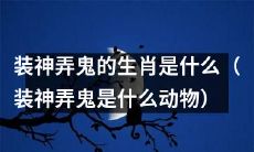 究竟是哪个生肖会装神弄鬼呢？（装神弄鬼的动物是什么生肖？）