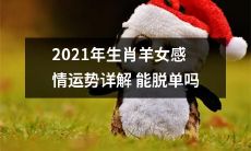 能否在2021年摆脱单身?详解生肖羊女感情运势