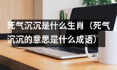 哪个生肖被形容为“死气沉沉”？（探讨“死气沉沉”的成语在哪个生肖身上出现）