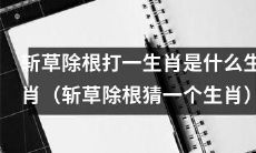 探寻斩草除根所指的生肖是哪一种生肖？