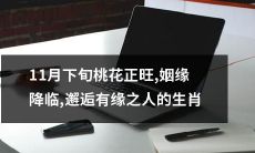 11月下旬桃花正旺，预示着姻缘降临，本月生肖注定邂逅有缘之人！