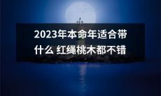 2023年属猪人的本命年，哪种红绳和桃木饰品最为适宜？
