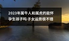 2023年属牛和属虎的人能否享有怀孕生育的福祉？他们未来子女的运势是否充满好运？