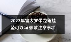 佩戴2023年太岁带龙龟挂坠需要留意的事项和注意事项是哪些？