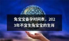 2023年不适宜生肖为兔宝宝的预备孕时间表建议：兔宝宝备孕计划指南