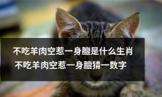 有哪些生肖不吃羊肉会让身上散发出难闻的膻味？尝试猜测这个数字！
