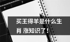 通过买王得羊来涨知识：探究生肖羊与中国文化的关系！