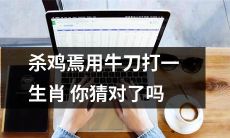 使用过度的手段来解决简单的问题：人们是否能够猜到与生肖相关的谚语？