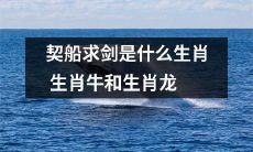 生肖牛和生肖龙:了解契船求剑这一刺激传统文化活动的性质与意义