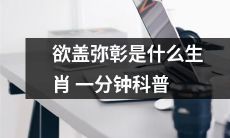 欲盖弥彰的生肖是什么？快速理解一分钟科普！