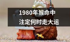 什么时候会是1980年生肖猴大展宏图、发大财的黄金时期？