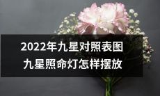2022年九星对照表图详解:如何正确摆放九星照命灯?