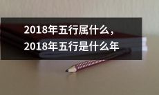 2018年是属于哪个五行,它又是哪一种五行的年份呢?