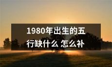 如何针对1980年出生的五行缺少的元素进行有效的补充和平衡？