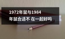 踏入2021年，1972年出生的鼠与1984年出生的鼠是否适合在一起？