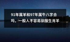 经典疑难问题：1991年属羊和1997年属牛的生肖八字是否合适？普通人基本难以驾驭生肖羊？