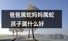 如果父母都是属蛇的话，那么他们的后代应该属于哪种更好呢？