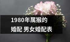1980年属猴的男女婚配表:寻找最佳配对,助力婚姻长久幸福!