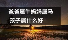 根据父母属牛马推测，孩子的属相应该是什么？