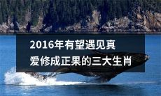 2016年最有望修成正果的三大生肖：预示着即将遇见真爱的机会到来！