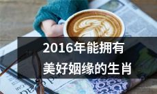 2016年十二生肖中哪些生肖有望拥有美好幸福姻缘？