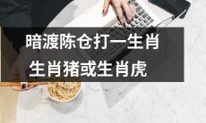 通过暗渡陈仓来猜测受神秘力量影响的人是生肖猪或生肖虎