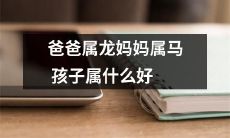 爸爸是龙，妈妈是马，那么孩子应属于什么好？
