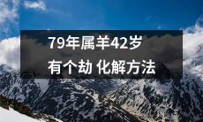 如何解决79年属羊的42岁身份犯太岁的劫运？