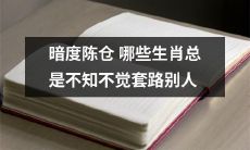 哪些生肖总是潜在套路别人的“暗度陈仓”表现？