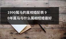 1990年属马人的婚配指南：与哪些属相最契合呢？