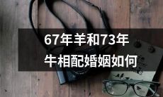 如何看待67年出生的羊和73年出生的牛之间的婚姻配对？