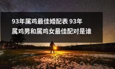 探究93年属鸡男和属鸡女的最佳婚配组合：揭秘谁能成为它们的绝配对象？