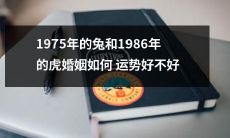 1975年出生的兔和1986年出生的虎儿的婚姻状况如何？他们的运势是否旺盛？