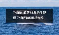 1974年生的人与1985年出生的人是否适配？74年的虎和85年的牛是否匹配？