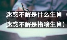 无法确定的生肖是哪一个，让人迷惑不解（“迷惑不解”是指该生肖的身份到底是什么）