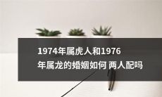 如何判断1974年出生的属虎人和1976年出生的属龙人之间的婚姻配合是否合适？