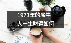 1973年生肖为牛的人，他们的一生财运如何进行评估？