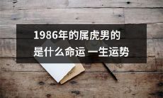 统计学和占星学的结合：对1986年生于属虎男性的命运和一生运势的预测