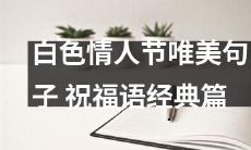 经典白色情人节祝福语和唯美句子,让你的爱意更加深刻动人