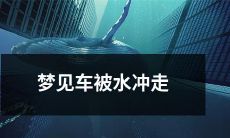 在梦中见到自己的车被怒涛巨浪所吞没并被猛烈水流冲走