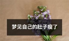 在梦中亲眼目睹自己身材变瘦，特别是肚子瘦了的奇妙体验