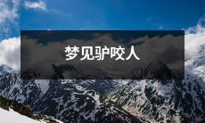 夜晚梦境中的恐惧体验：人被驴子咬伤的惊悚场面