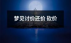 在梦中体验到亲身讨价还价和砍价的经历