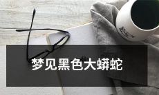 做梦时遇见体型巨大且漆黑的蟒蛇