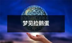 在梦中捡到鹅蛋:追寻人生中的意义和象征意味