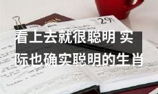 这些生肖看起来聪明，并且在实际生活中也确实非常聪明