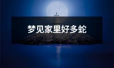 梦见在家中发现大量蛇，情景荒诞诡异且意义深远的梦境